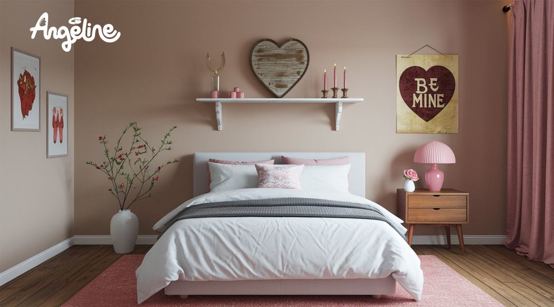 Trang trí Valentine phòng ngủ phong cách vintage