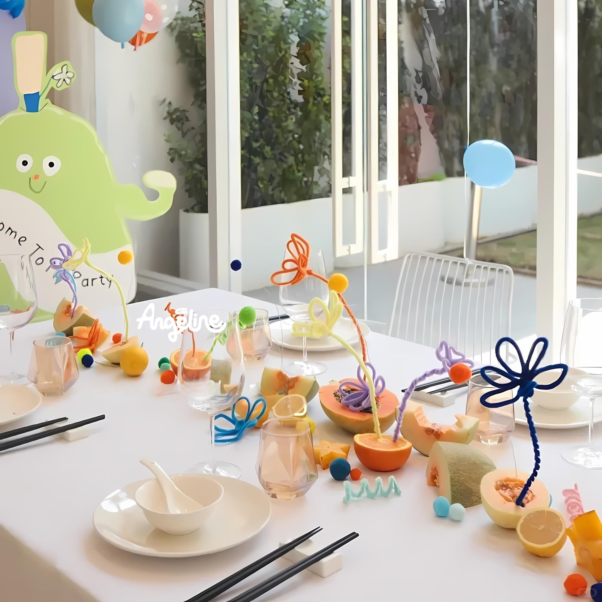 trang trí bàn tiệc sinh nhật sáng tạo