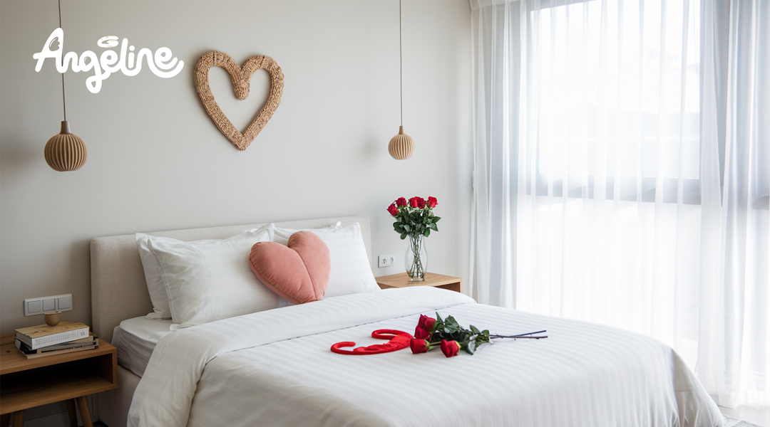 Trang trí valentine phòng ngủ chủ đề Minimalist