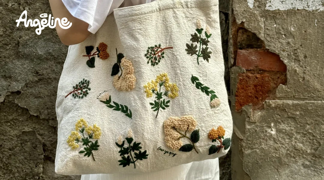 Túi vải thêu tay