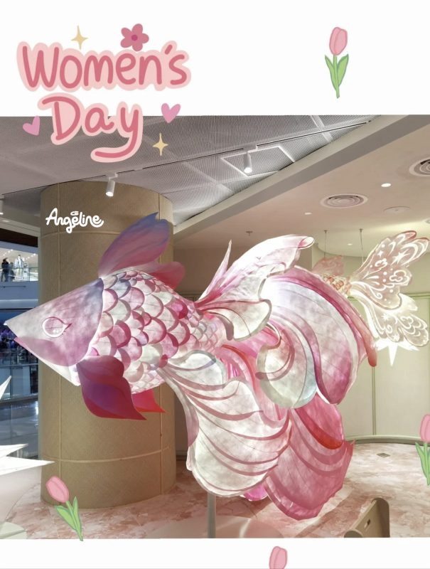 Trang trí ngày quốc tế phụ nữ tại cửa hàng
