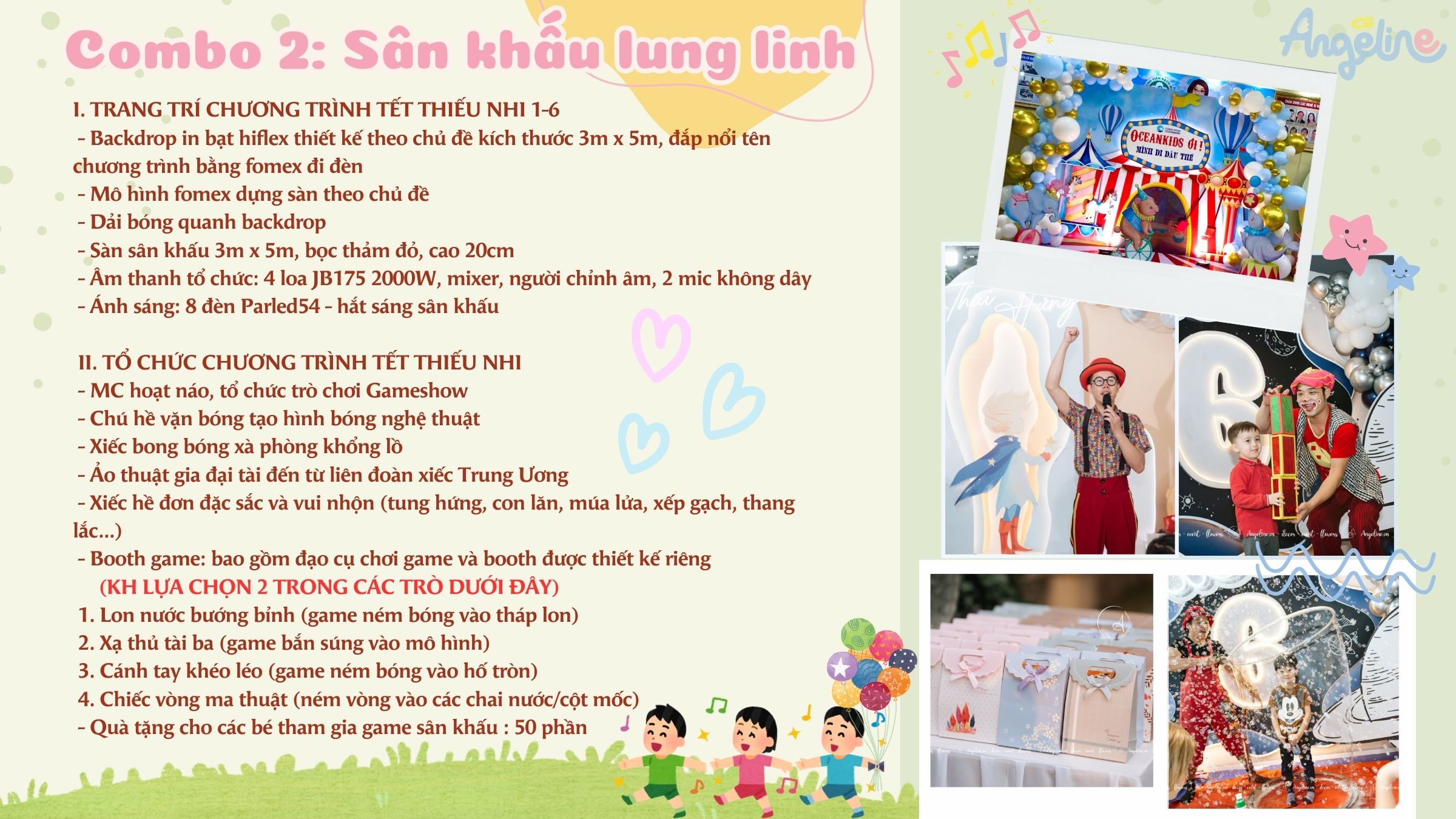 Tổ Chức 1/6 Gói sân khấu lung linh