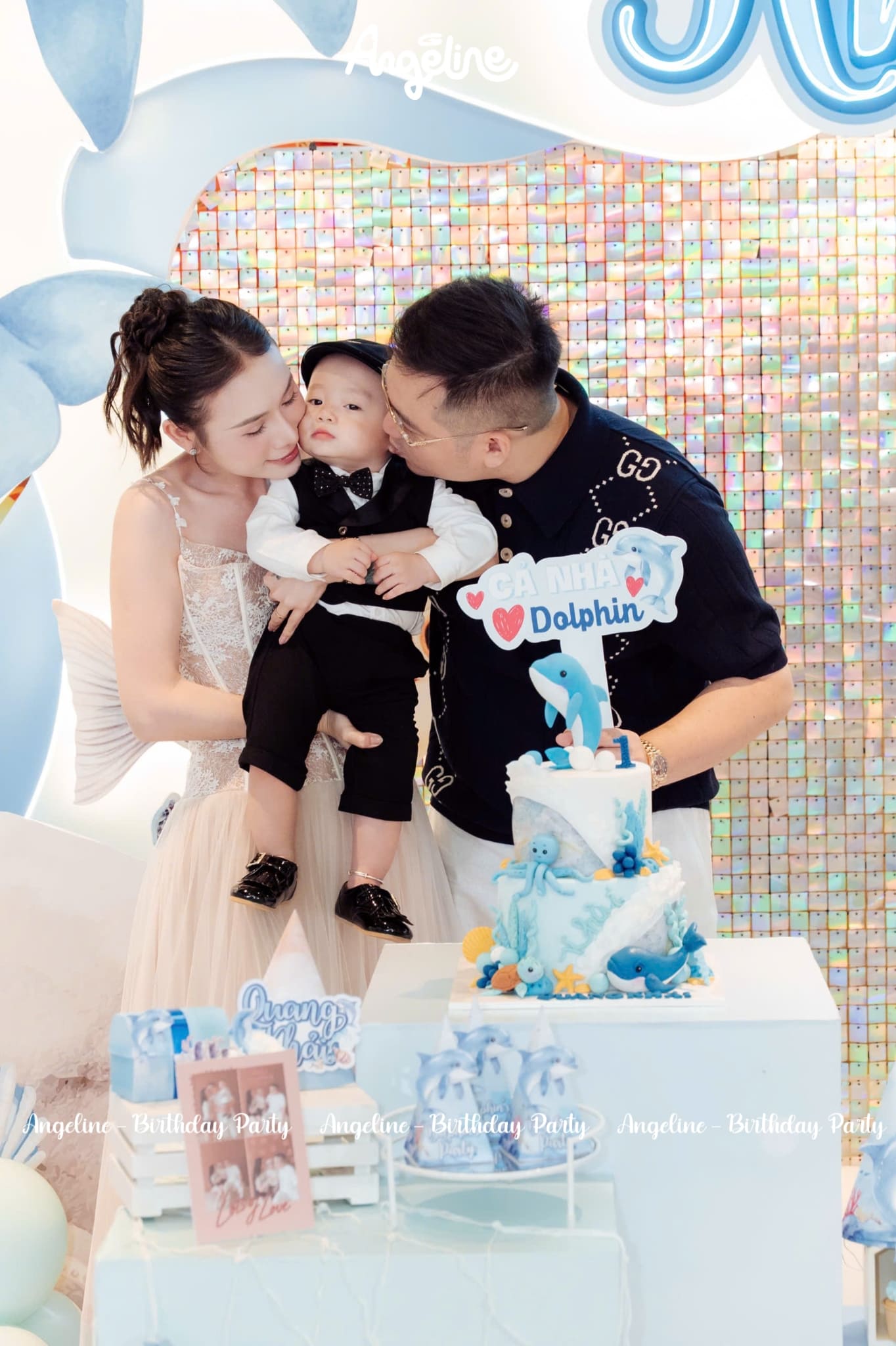 Sinh Nhật 1 Tuổi Bé Quang Khải – Chú Cá Heo Nhỏ Rực Rỡ Tuổi Thơ Bữa tiệc ấm cúng của sinh nhật bé Quang Khải