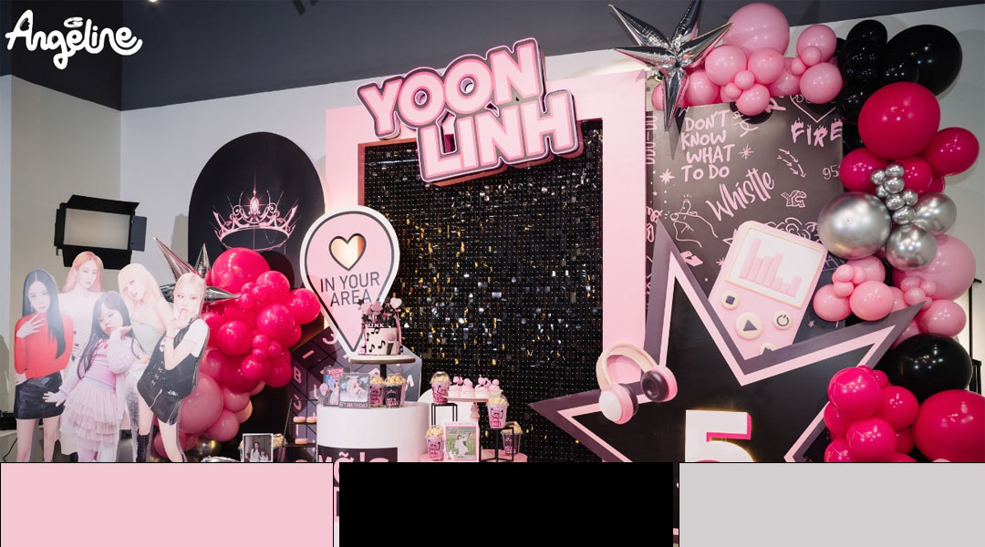 Sinh Nhật Yoon Linh 5 Tuổi – Mini Concert Đậm Chất K-Pop Style Tone màu Hồng - Đen - Bạc