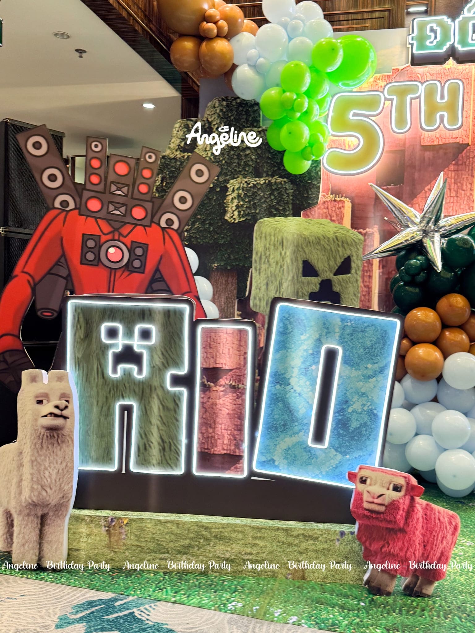 Trang trí sinh nhật chủ đề Minecraft