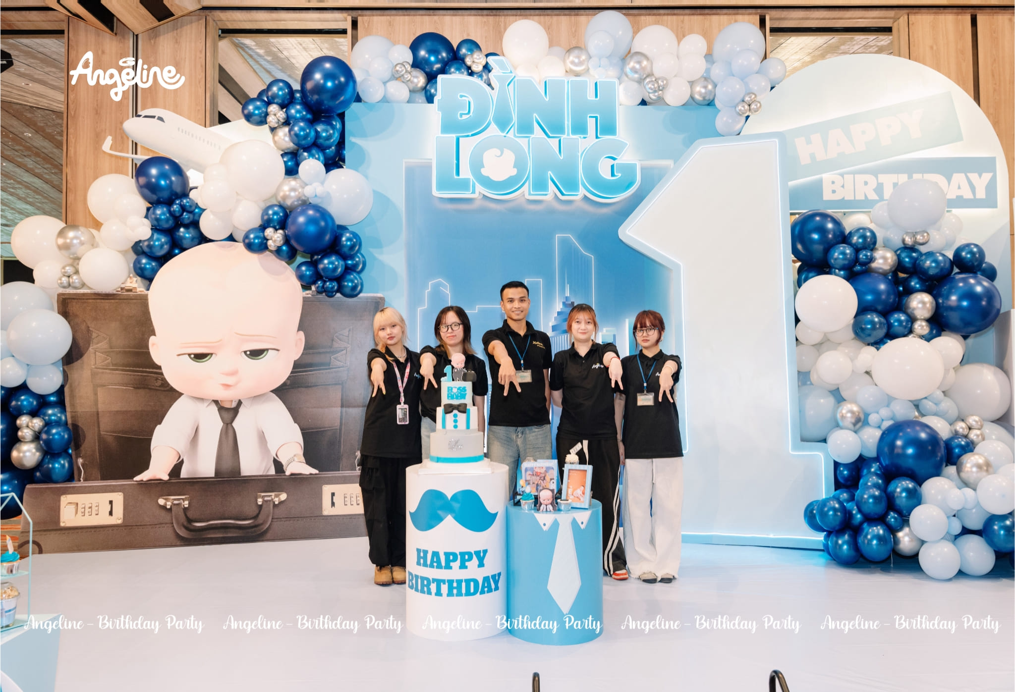 Sinh Nhật 1 Tuổi Bé Đinh Long – The Boss Baby Cá Tính Và Đáng Yêu Gia đình bé Đình Long lựa chọn Angeline để tổ chức sinh nhật