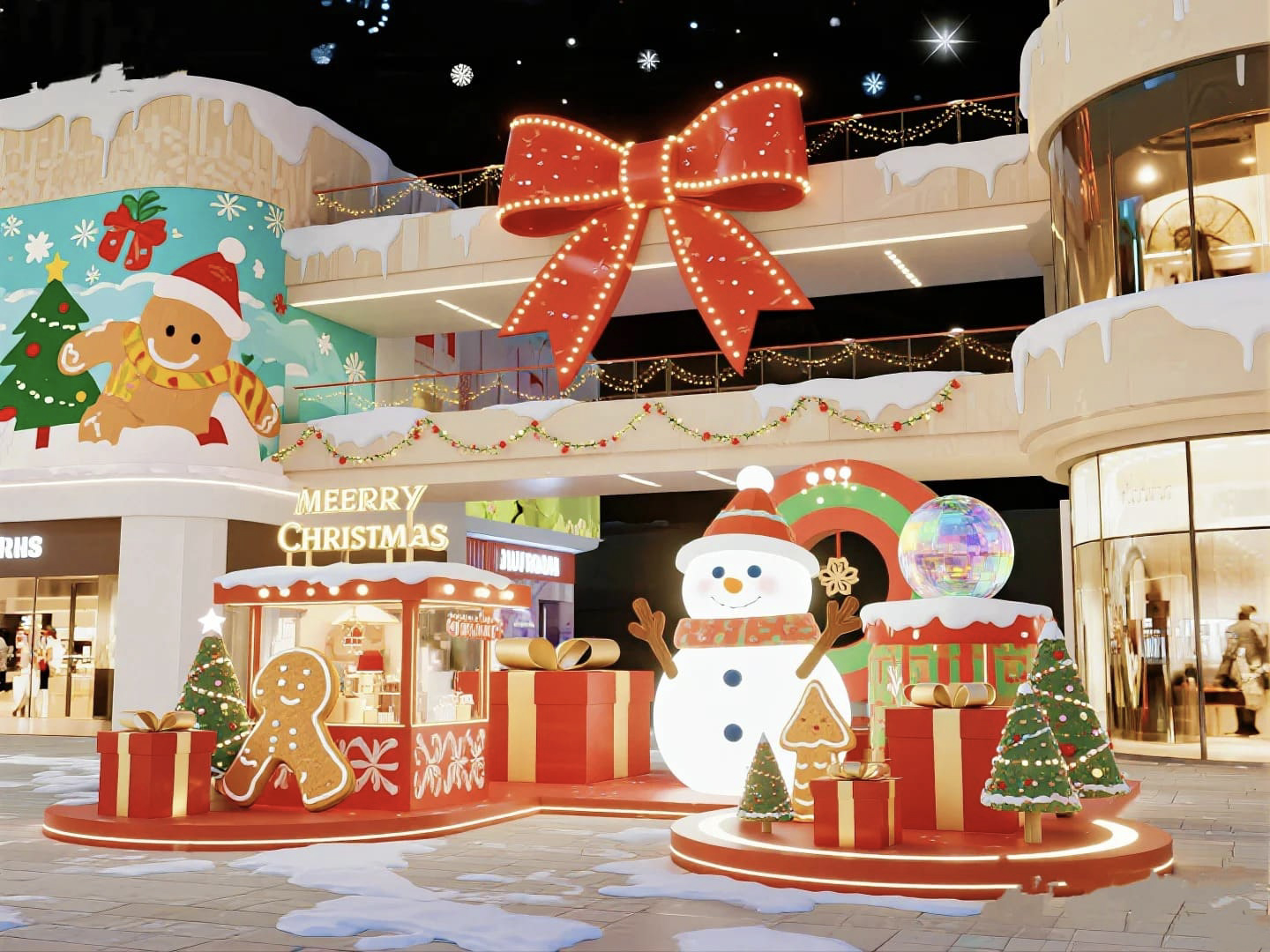 trang tri noel cho trung tam thuong mai 2
