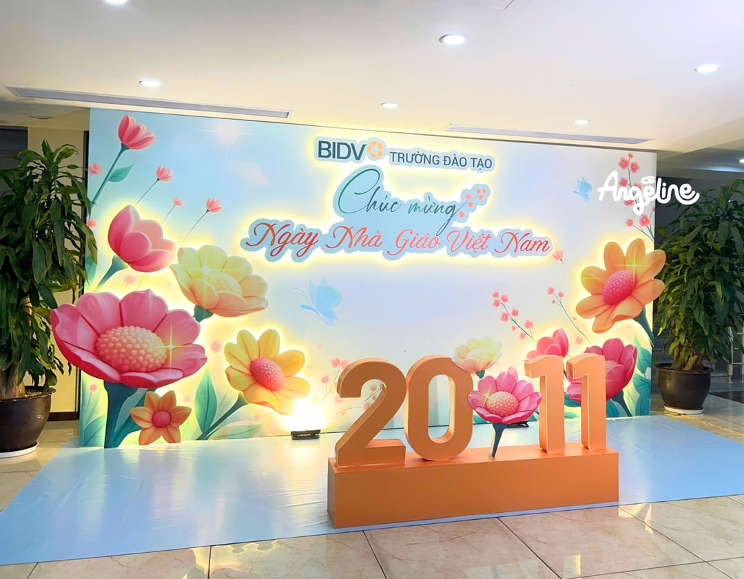BIDV X Angeline: Trang Trí Sự Kiện 20/11 – Không Gian Tri Ân Ngập Tràn Cảm Xúc