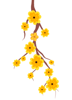 cành hoa màu vàng
