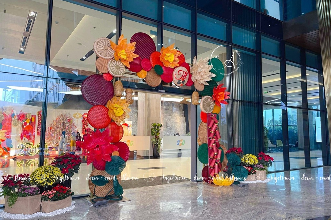 trang trí tết tại fpt software cơ sở 3