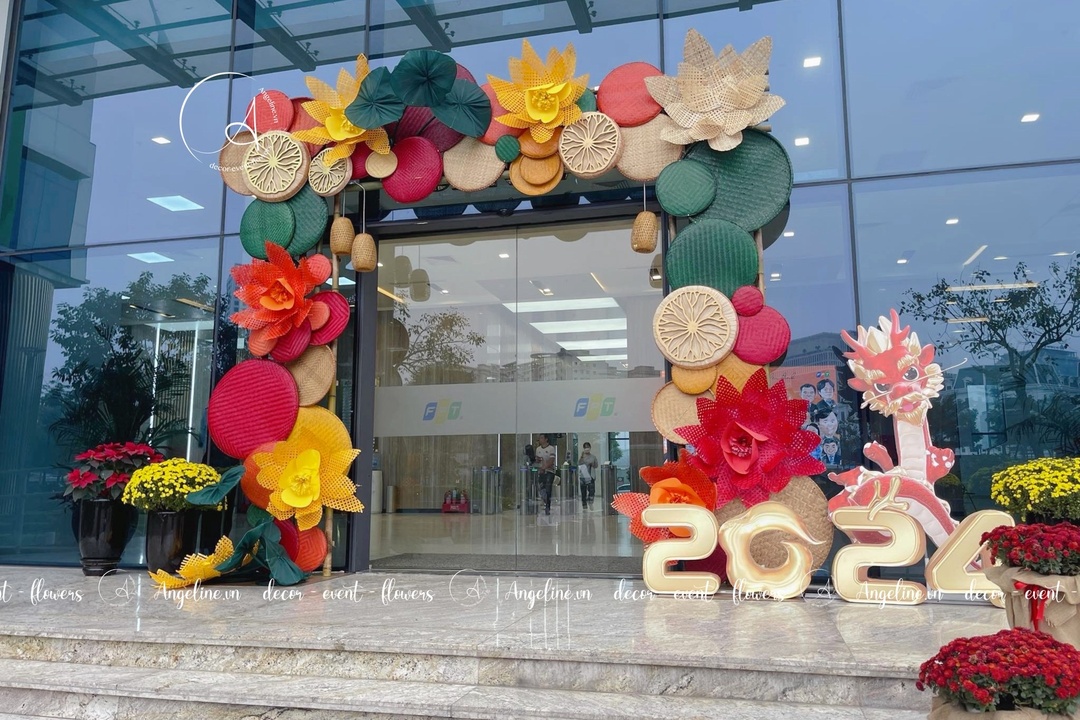 trang trí tết tại fpt software cơ sở 3