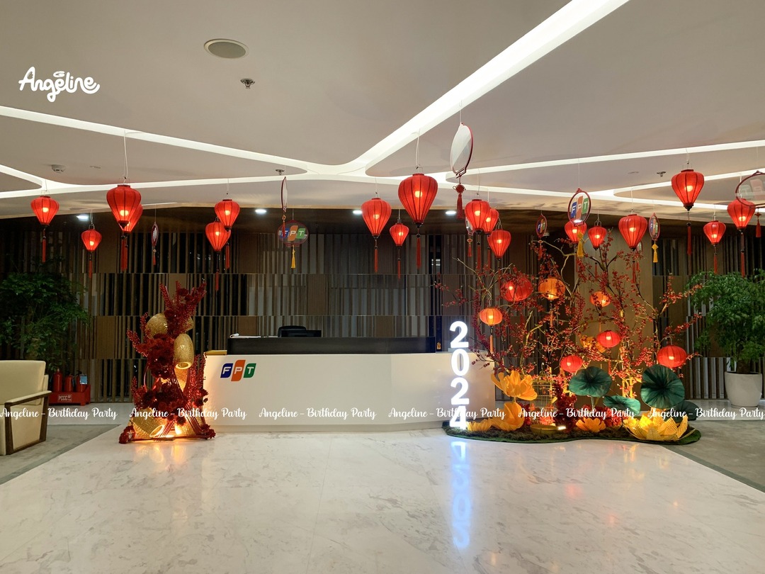 trang trí tết tại fpt software cơ sở 3