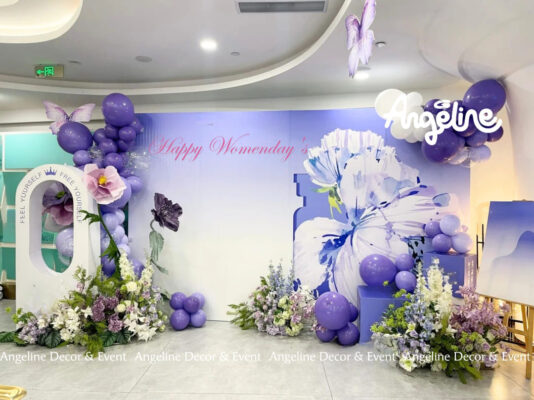 Lavender Bloom – Sắc Tím Tôn Vinh Concept Trang Trí 83 Pastel Thanh Lịch Cho Doanh Nghiệp & Sảnh Lớn Angeline