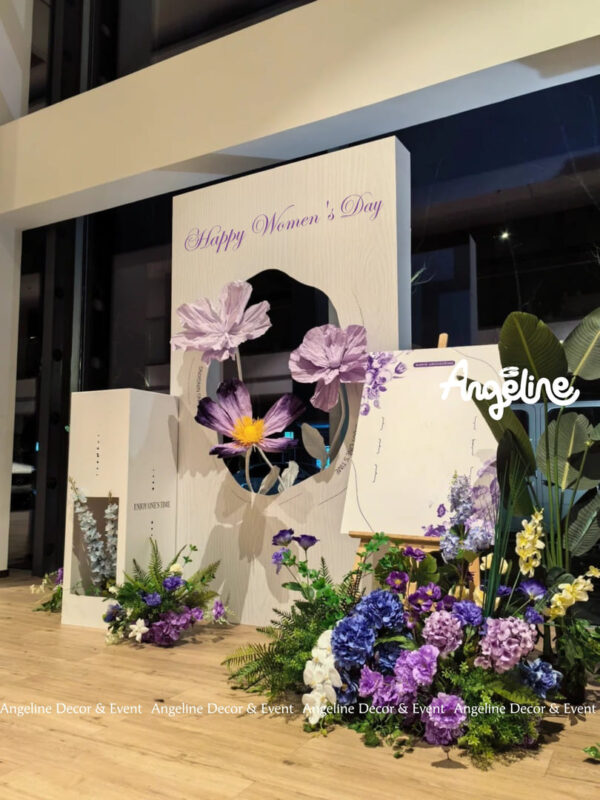 Violet Elegance – Vẻ Đẹp Thanh Lịch Concept Trang Trí 83 Tông Tím Sang Trọng Cho Sảnh Doanh Nghiệp- Angeline