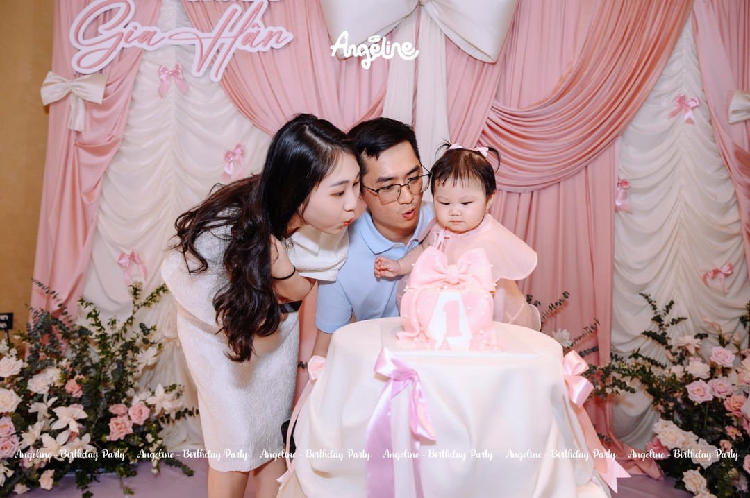 Concept Sinh Nhật Bé Gái Pink Bow Dream – Công Chúa Nhỏ Gia Hân