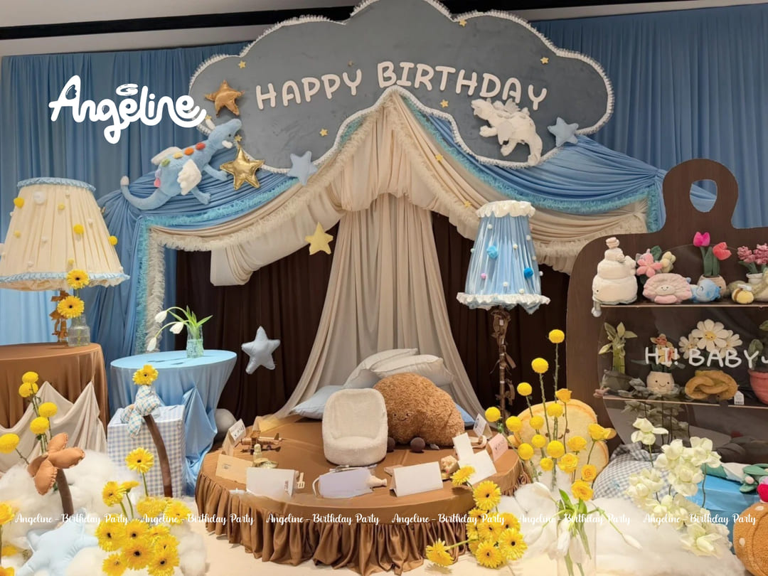 Concept Sinh Nhật Little Sky Camp – Trại Bầu Trời Nhỏ Cho Bé Angeline
