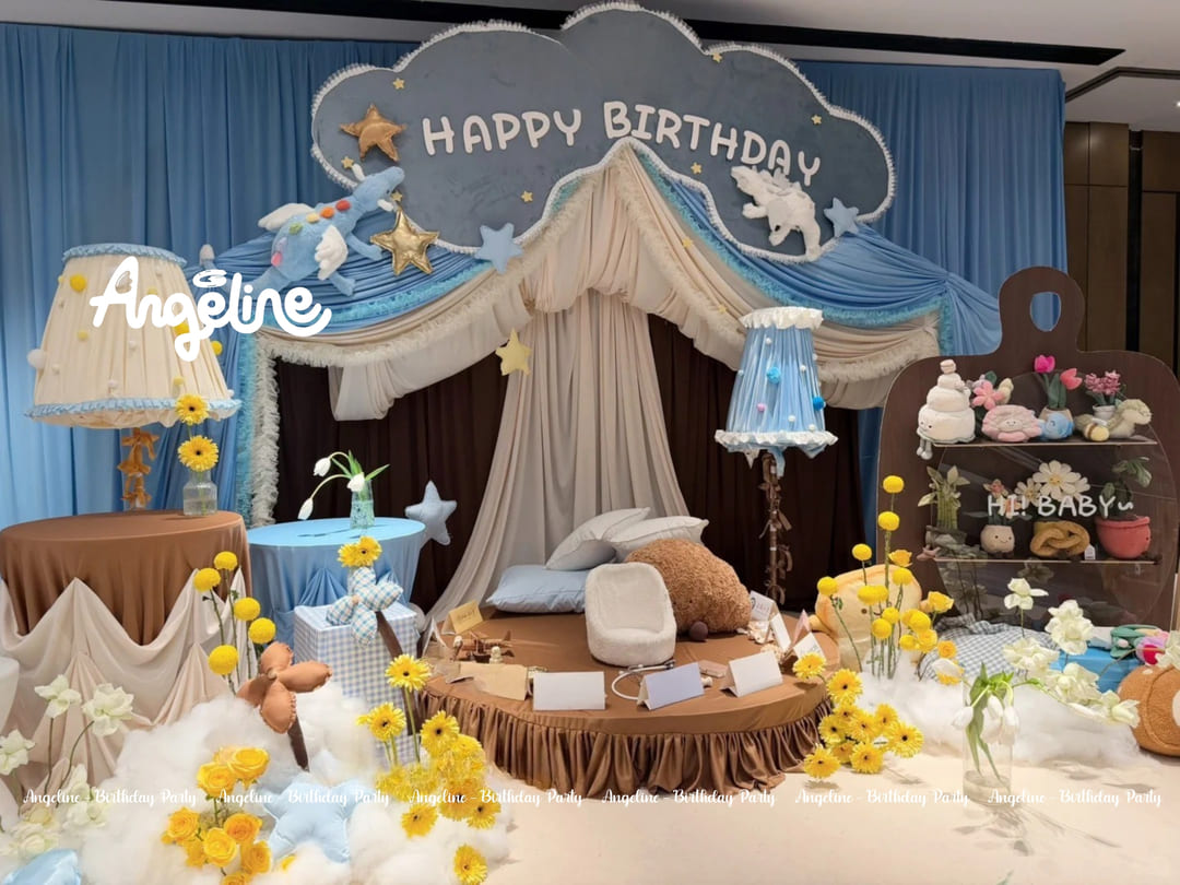 Concept Sinh Nhật Little Sky Camp – Trại Bầu Trời Nhỏ Cho Bé Angeline