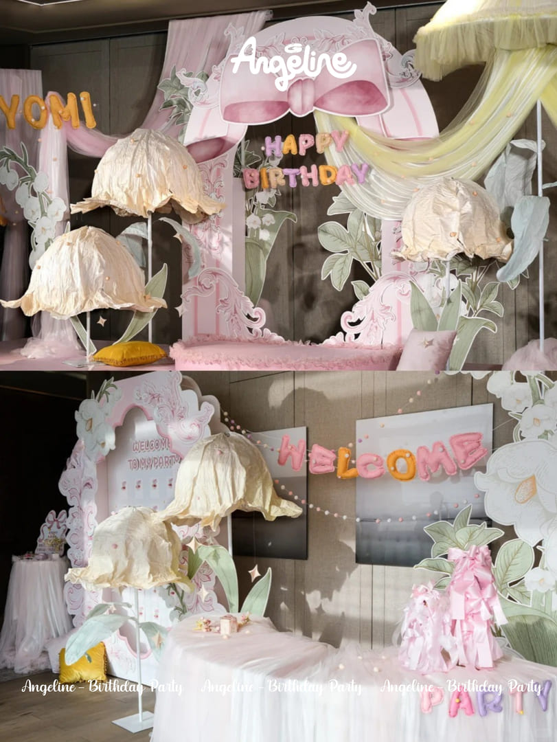 Dịch Vụ Decor Sinh Nhật Tại Hà Nội Lily of the Valley Dream – Khu Vườn Hoa Linh Lan Dịu Dàng Cho Bé Angeline