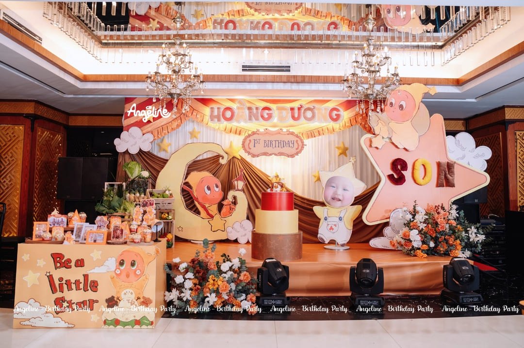 Concept Little Star sinh nhật 1 tuổi cho bé