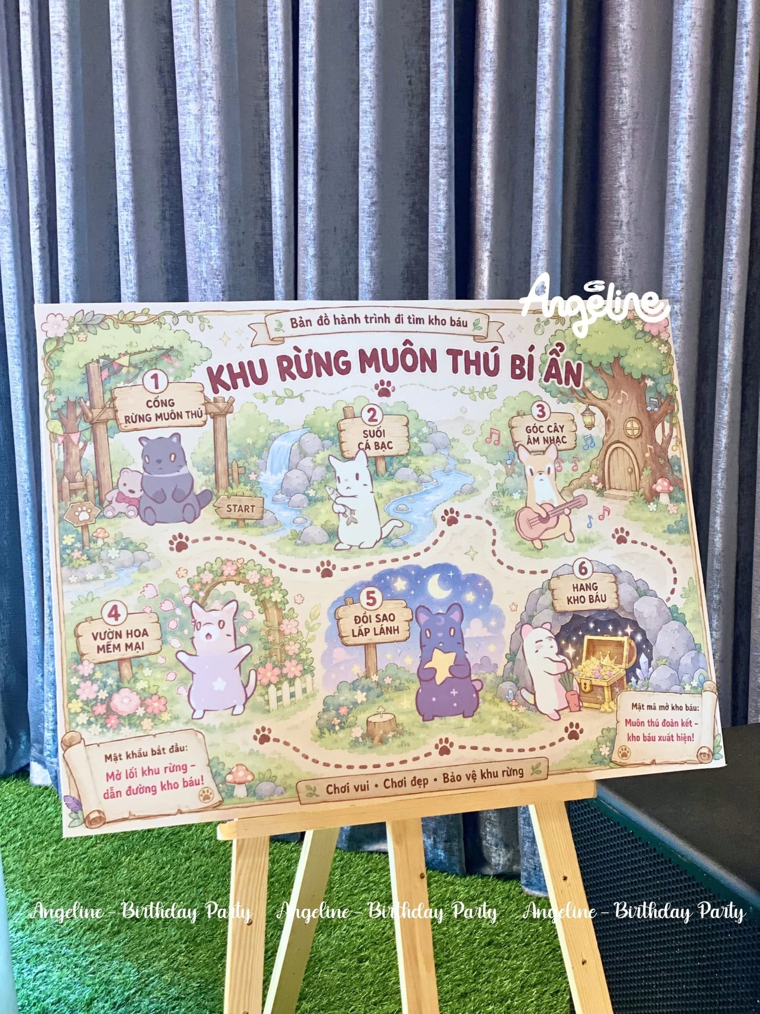 Không gian check-in sinh nhật bé Ngọc Anh tại Topaz Almaz Long Biên