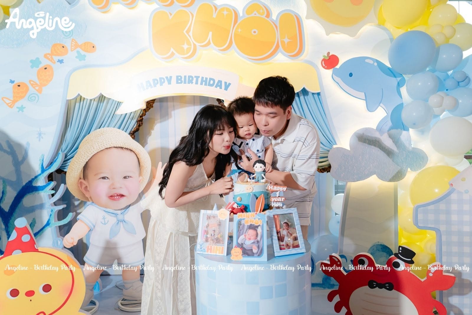 Đội ngũ Angeline triển khai trang trí sinh nhật