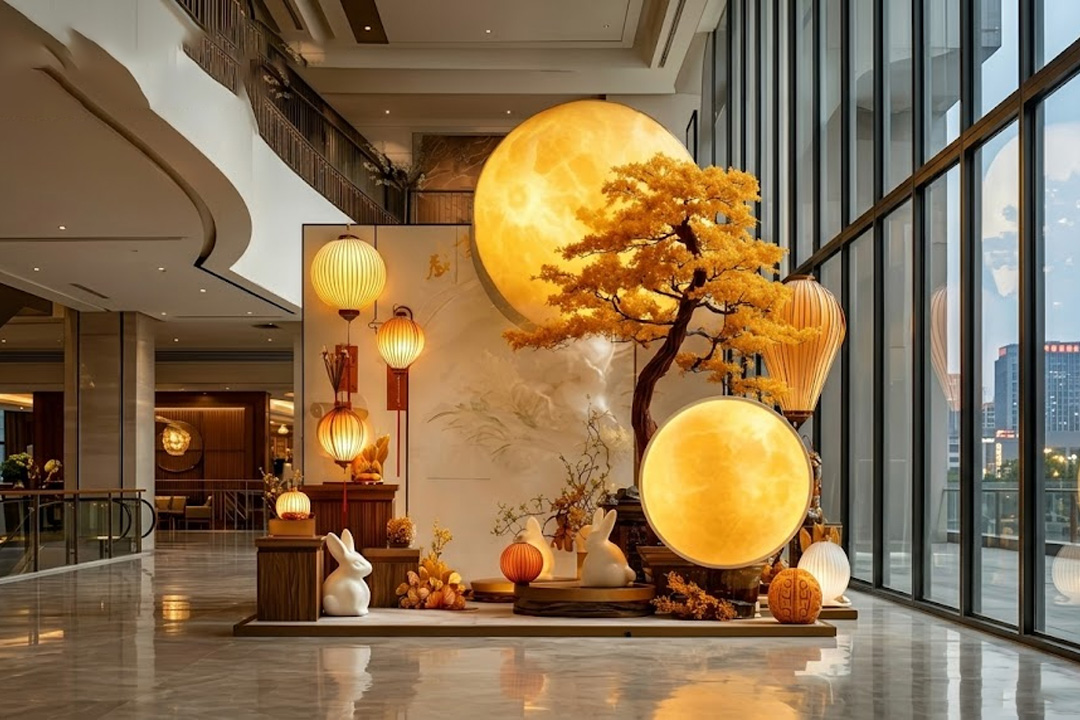 Không gian trang trí Trung Thu cho doanh nghiệp